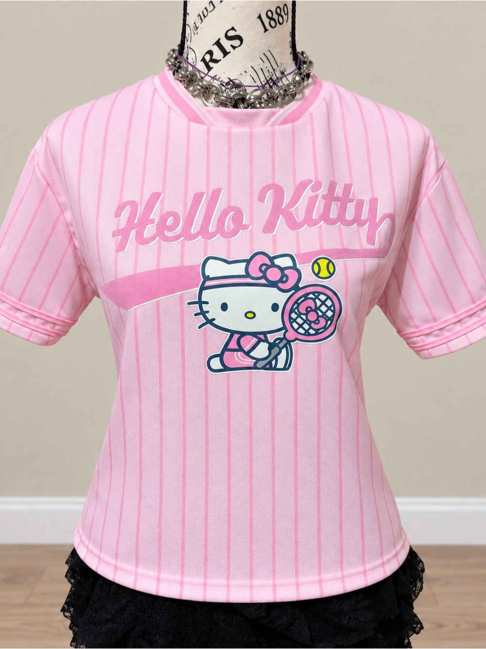 Hello Kitty Pink Tennis Graphic Short Sleeve Tee